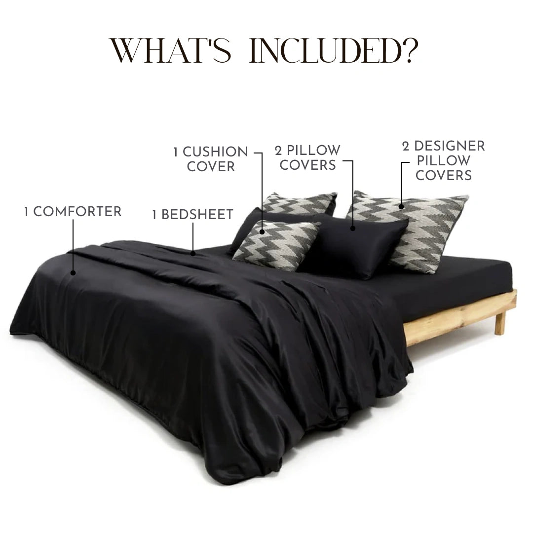 Zarf Italian Staple Weave Bedding Set Of 7- Reine