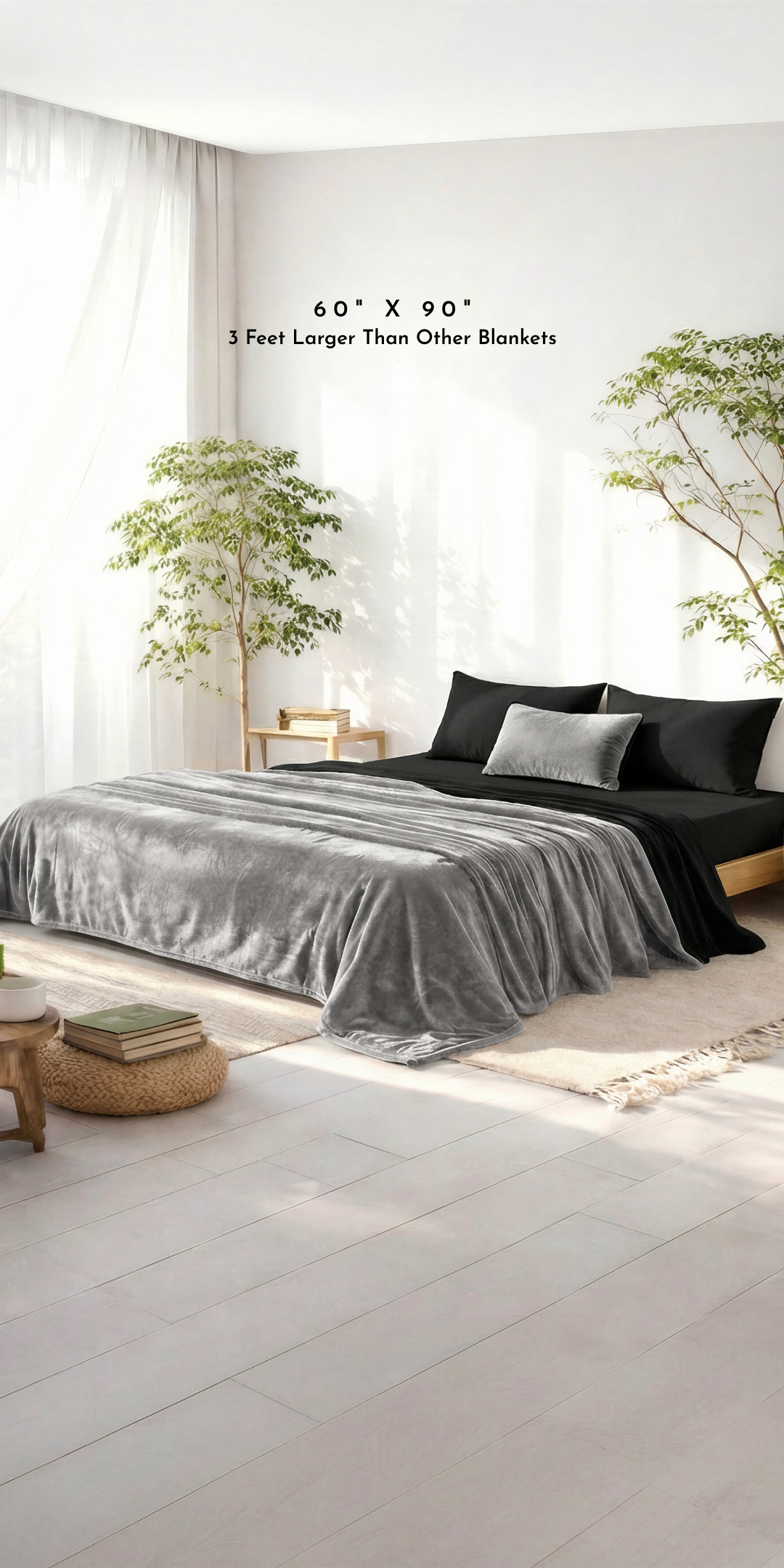 Zarf Premium AC Dohar for Single Bed Size With Two Pillow Covers & One Breakfast Cushion Cover - Greystone