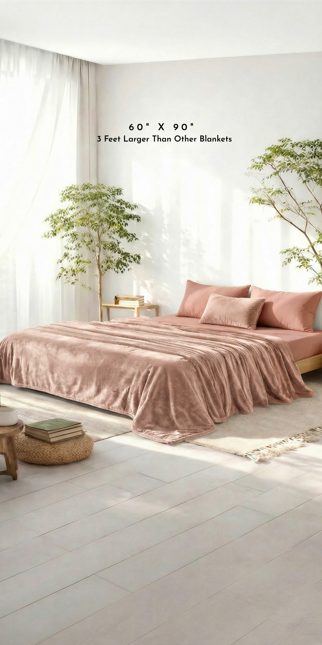 Zarf Premium AC Dohar for Single Bed Size With Two Pillow Covers & One Breakfast Cushion Cover - Pinkstone