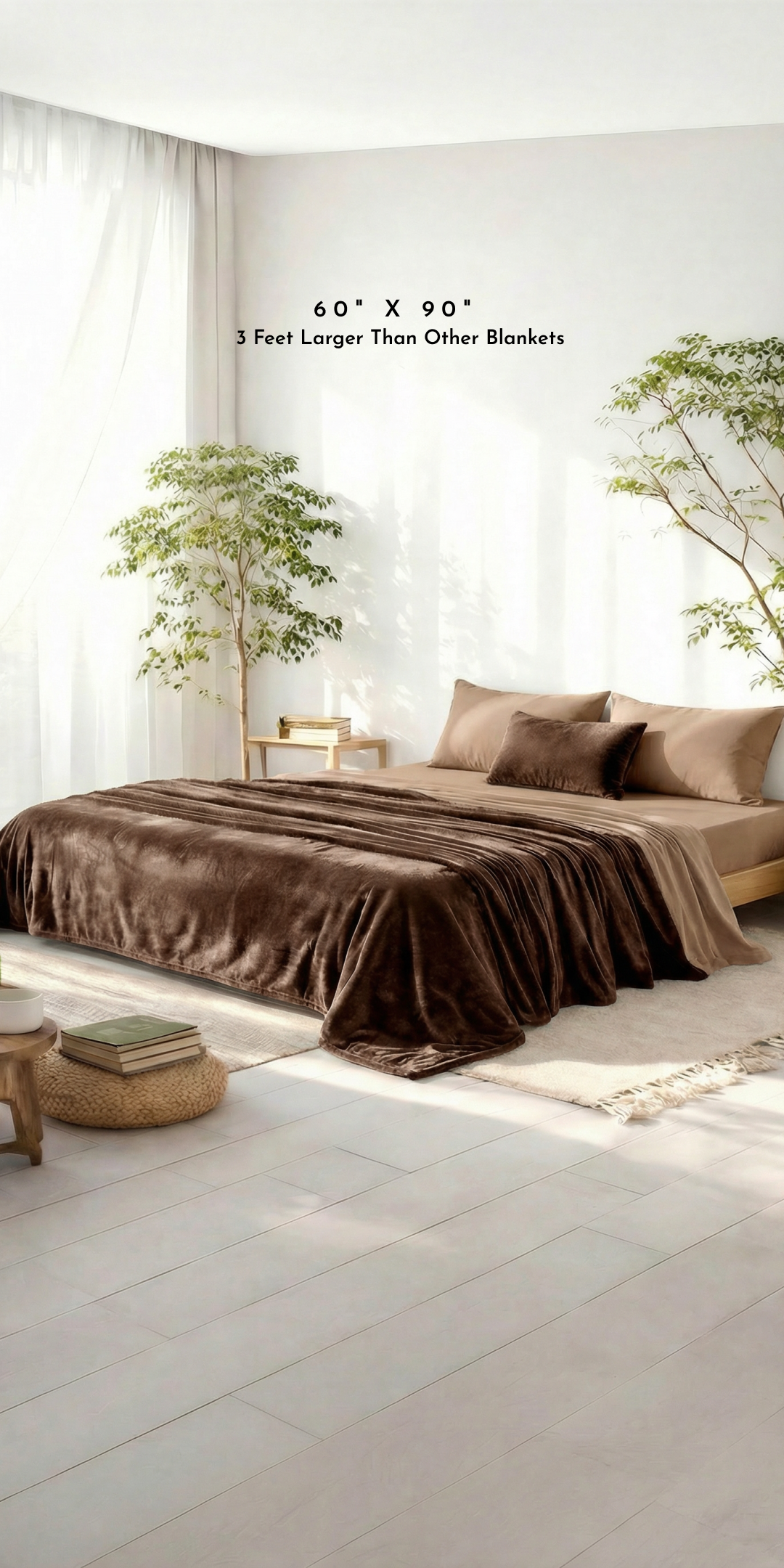 Zarf Premium AC Dohar for Single Bed Size With Two Pillow Covers & One Breakfast Cushion Cover - Brownstone