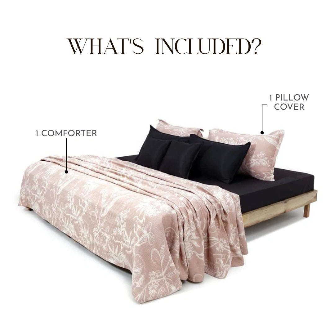 Zarf All-Season Plush Baby Size AC Comforter With 1 Pillow Case - Candyfloss