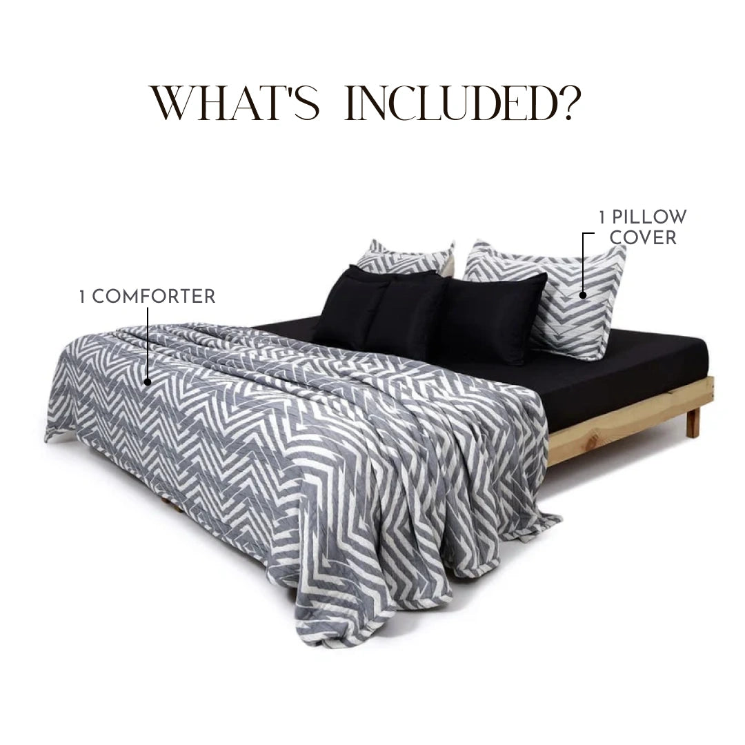 Zarf All-Season Plush Baby Size AC Comforter With 1 Pillow Case - Sapphire