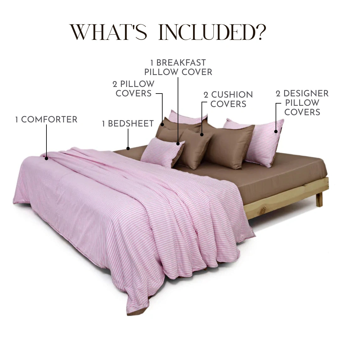 Zarf Linen Blend Bedding Set Of 9 - Trosa