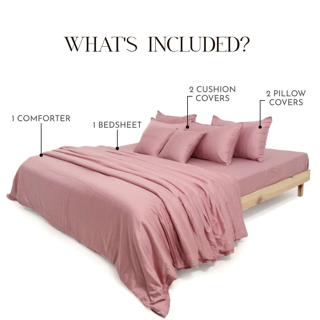 Zarf Egyptian Cotton Bedding Set Of 6 - Ballet