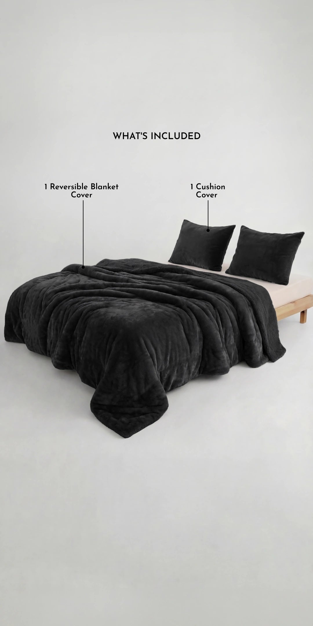 Zarf Reversible Baby Size Blanket Cover With 1 Cushion Cover - Greco Silver