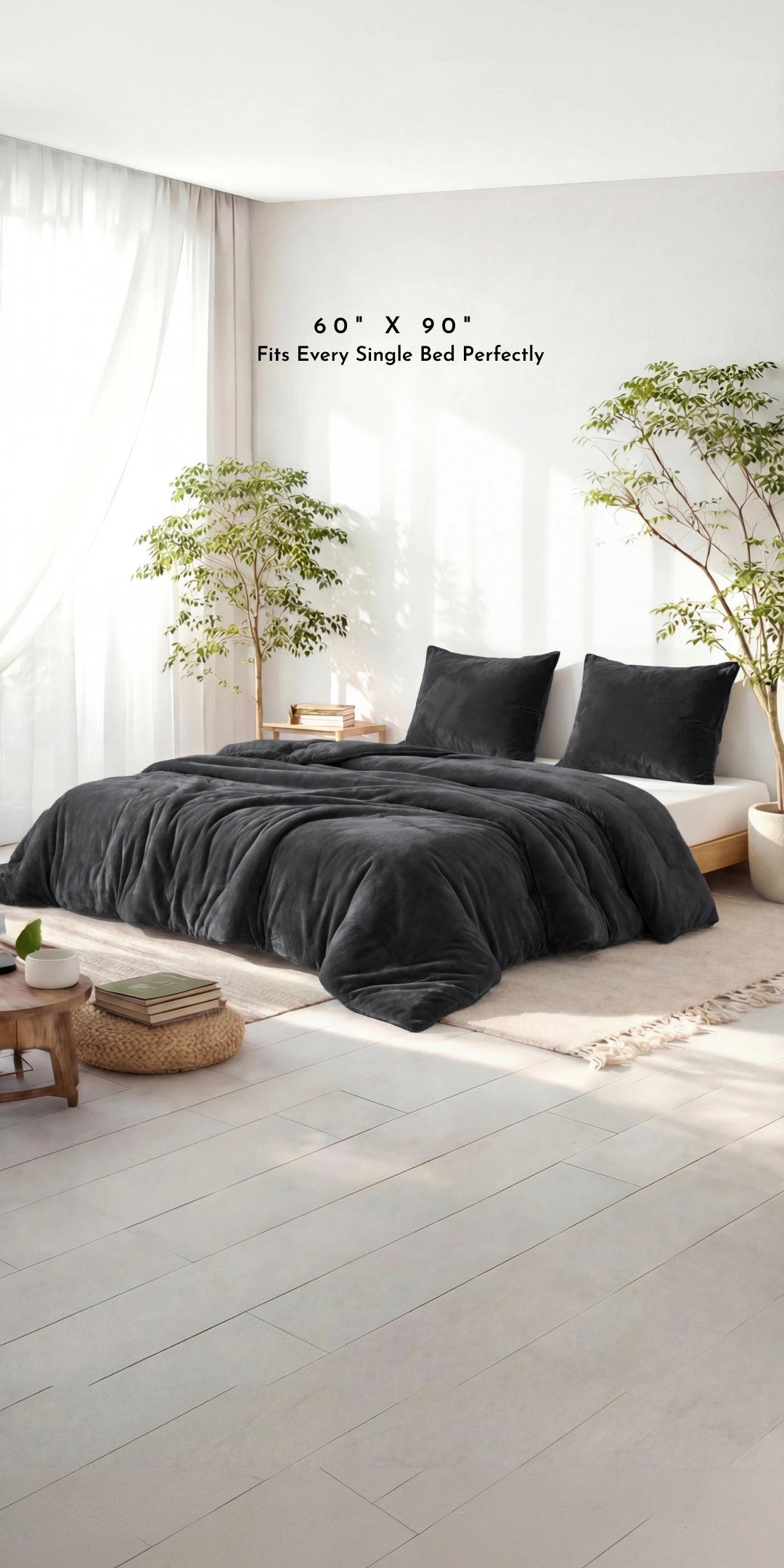 Zarf Reversible Blanket Cover For Single Size Bed With 2 Cushion Covers - Greco Silver