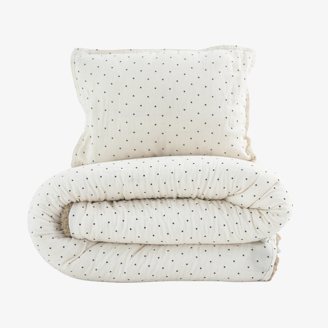 Reversible Baby Blanket With 1 Pillow & 1 Pillow Cover -  Fluffly