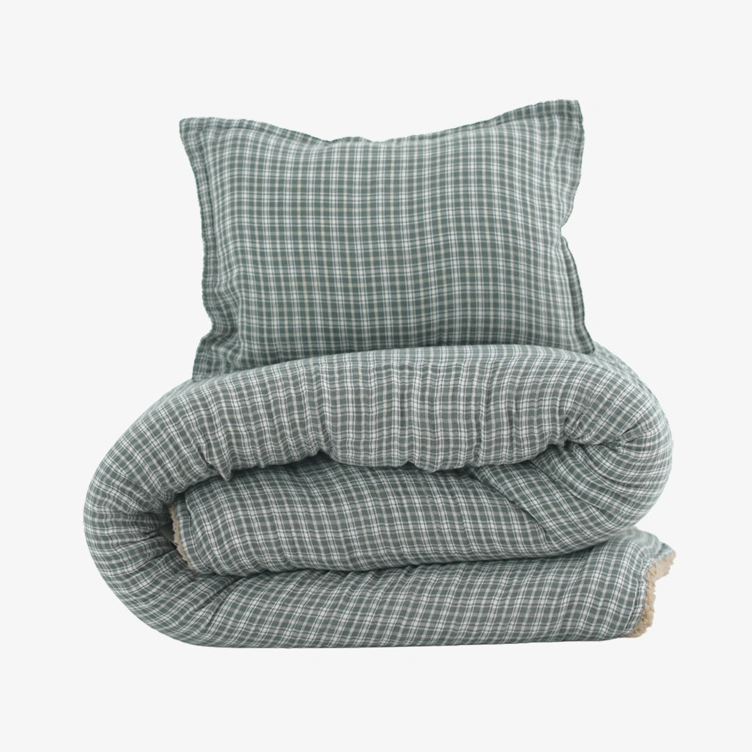 Reversible Baby Blanket With 1 Pillow & 1 Pillow Cover - Dewdrop