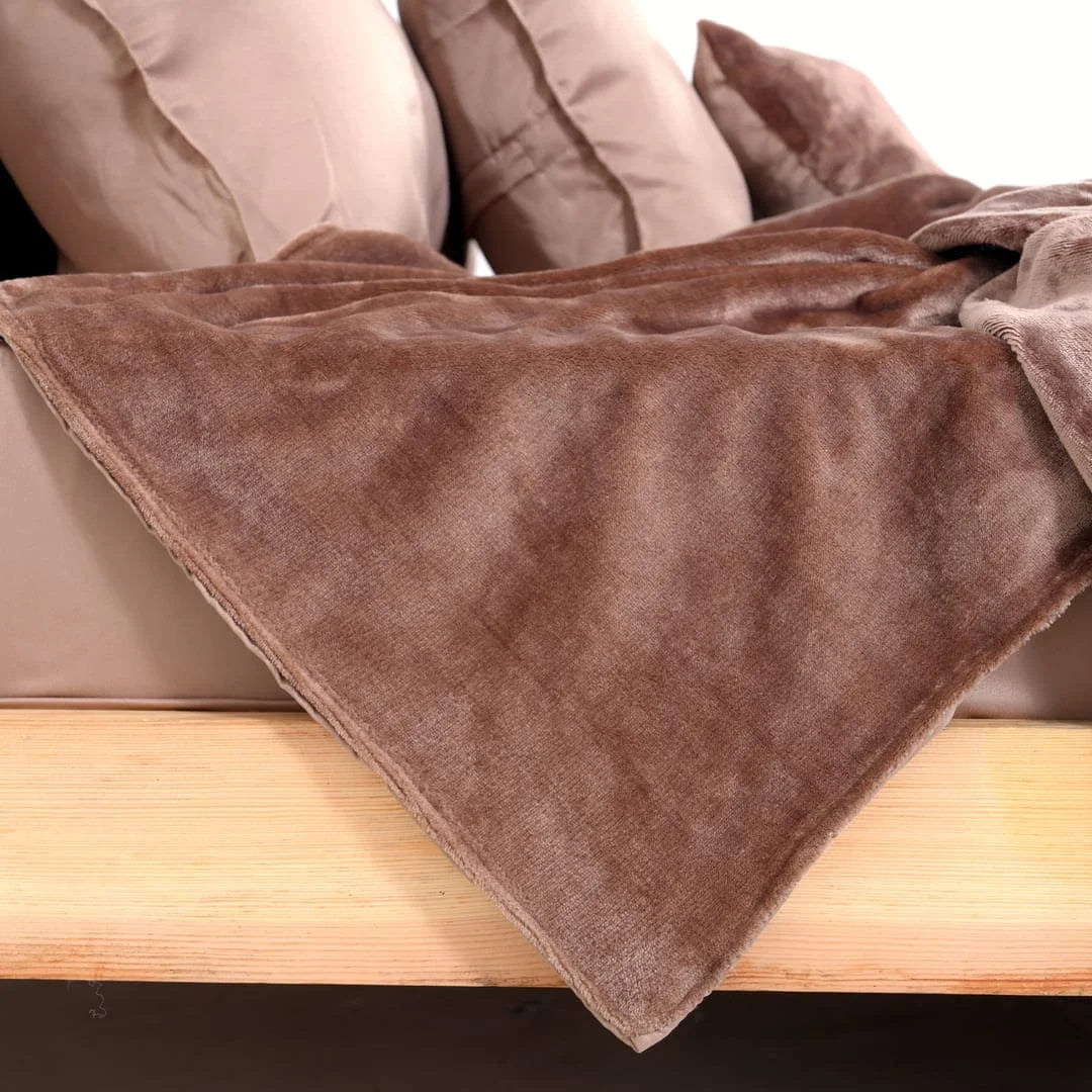 Zarf Premium AC Dohar With Two Pillow Covers & One Breakfast Cushion Cover - Brownstone