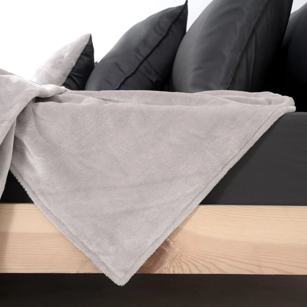 Zarf Premium AC Dohar With Two Pillow Covers & One Breakfast Cushion Cover - Greystone