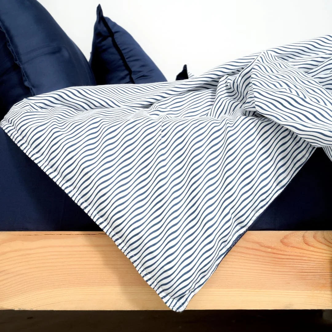 Zarf Linen Blend Bedding Set Of 9 - Inkwave