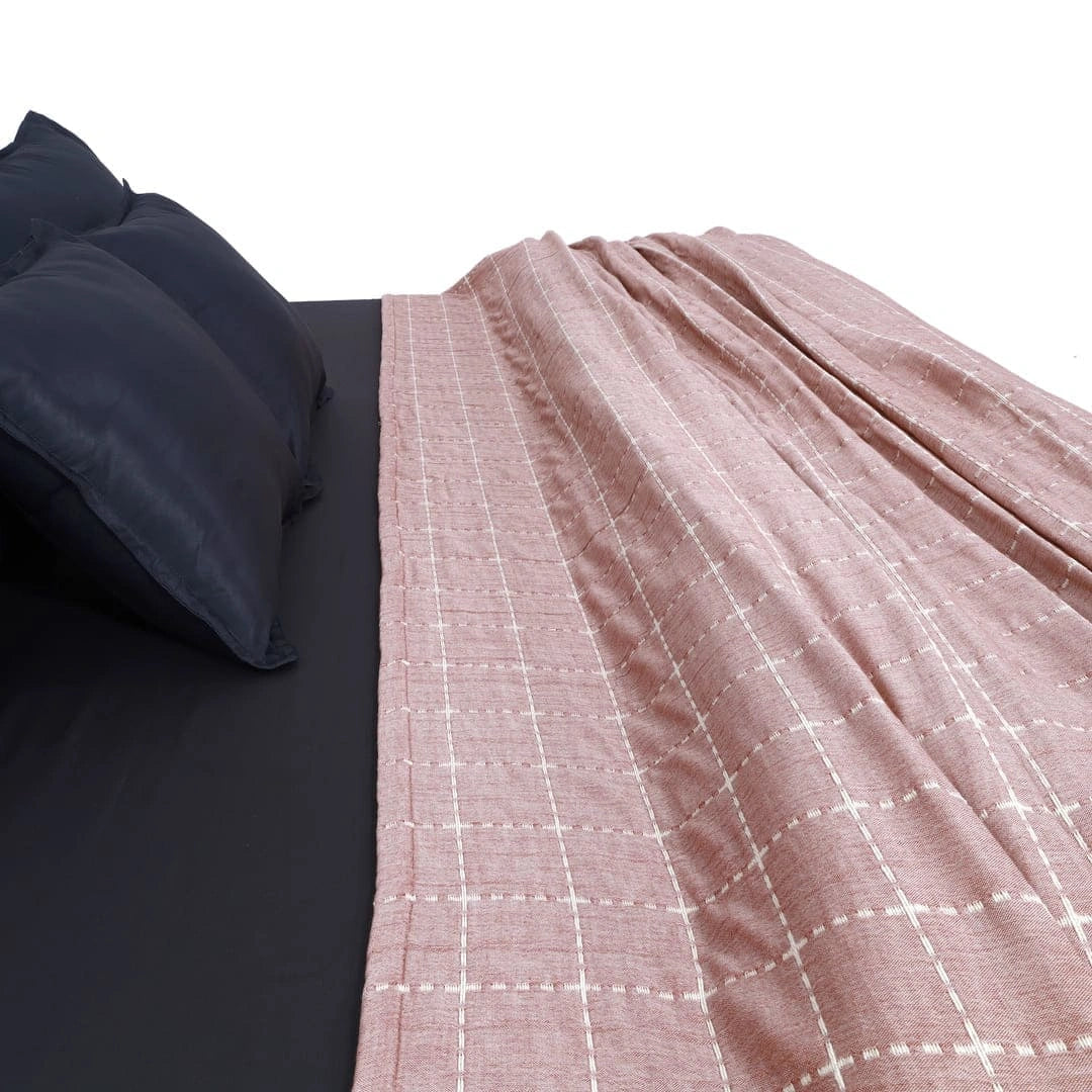 Zarf California King Size Plush Cotton AC Blanket With 2 Pillow Cases - Bloomist