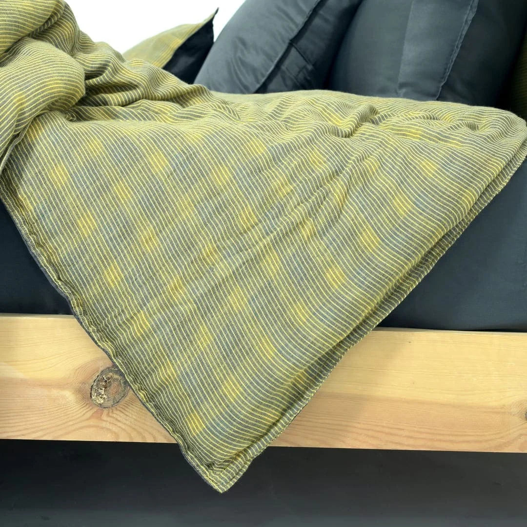 Linen Blend AC Comforter With 2 Pillow Cases and 1 Breakfast Pillow - Vireo