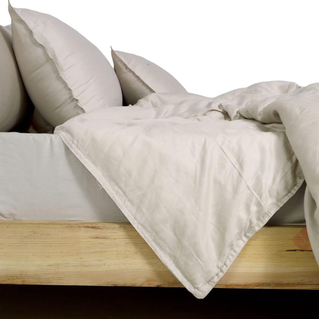 Zeries Egyptian Cotton Bedsheets With 2 Pillow Cases & 2 Cushion Covers - Shell