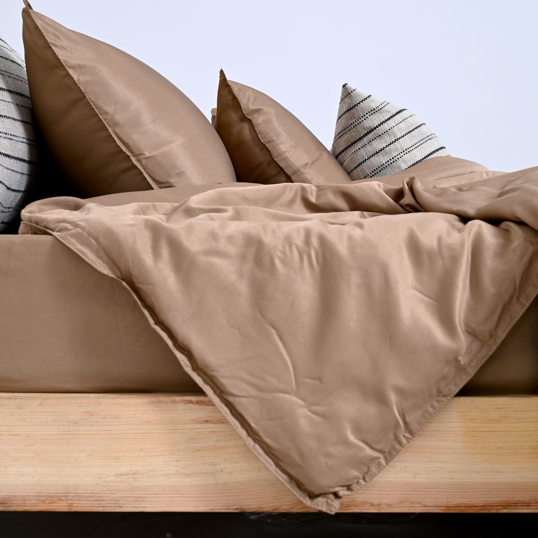 Zarf Italian Staple Weave Bedding Set Of 7- Roux