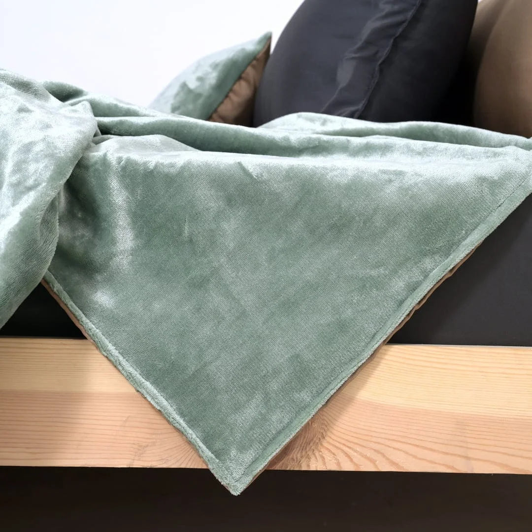 Zarf Premium AC Dohar With Two Pillow Covers & One Breakfast Cushion Cover - Greenstone