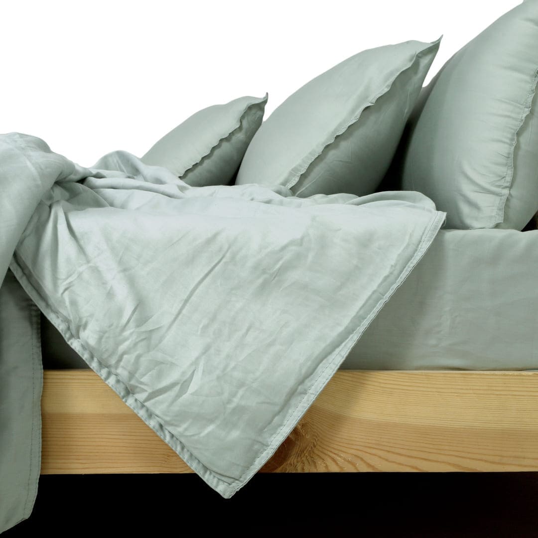 ZARF Egyptian Cotton Comforter With 2 Pillowcases & 2 Cushion Covers - Cyan