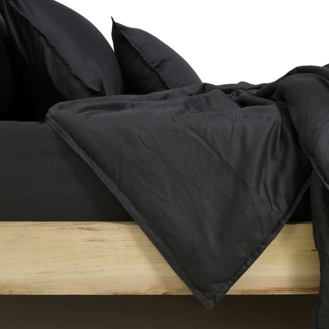ZARF Egyptian Cotton Comforter With 2 Pillowcases & 2 Cushion Covers - Raven