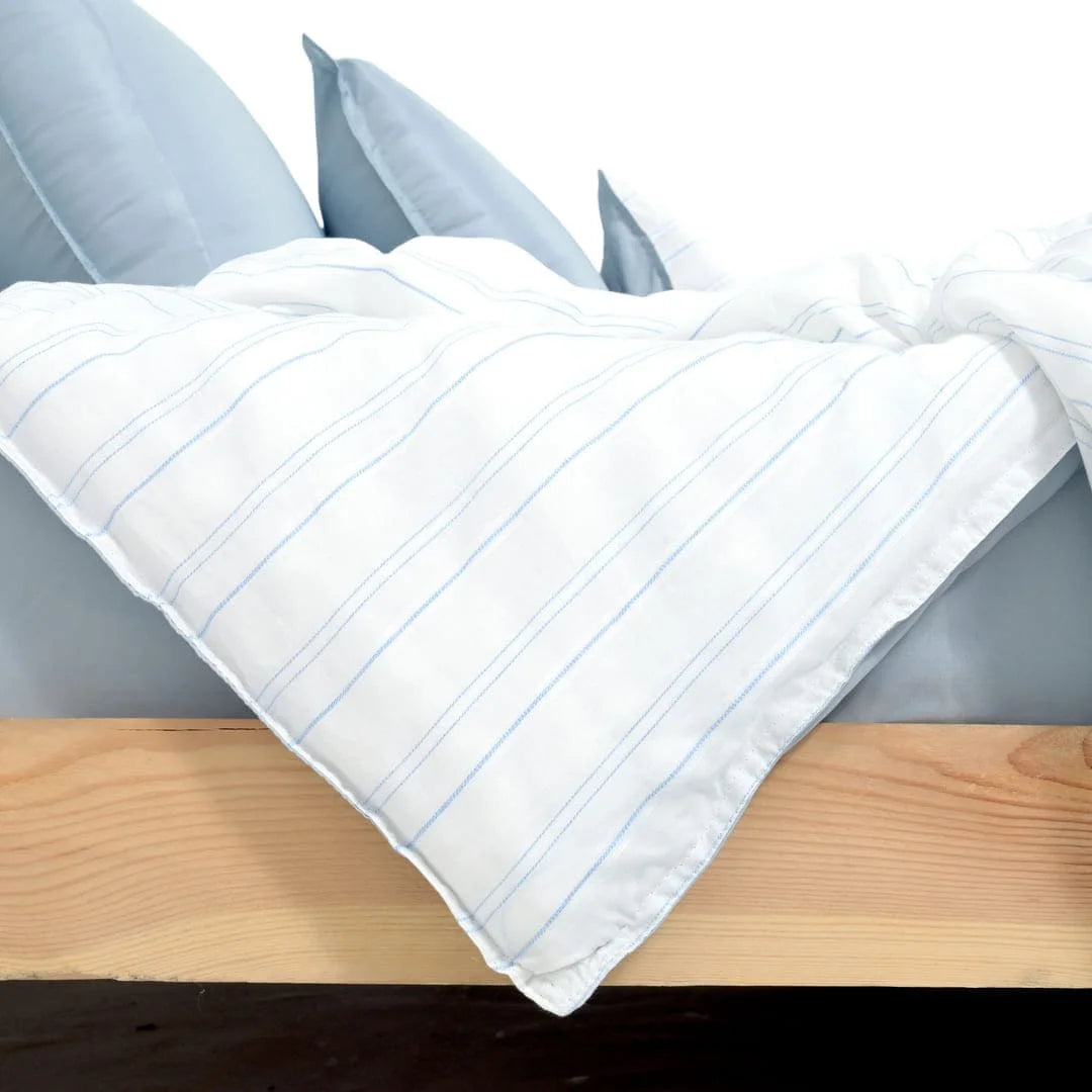 Linen Blend AC Comforter With 2 Pillow Cases and 1 Breakfast Pillow - Shore