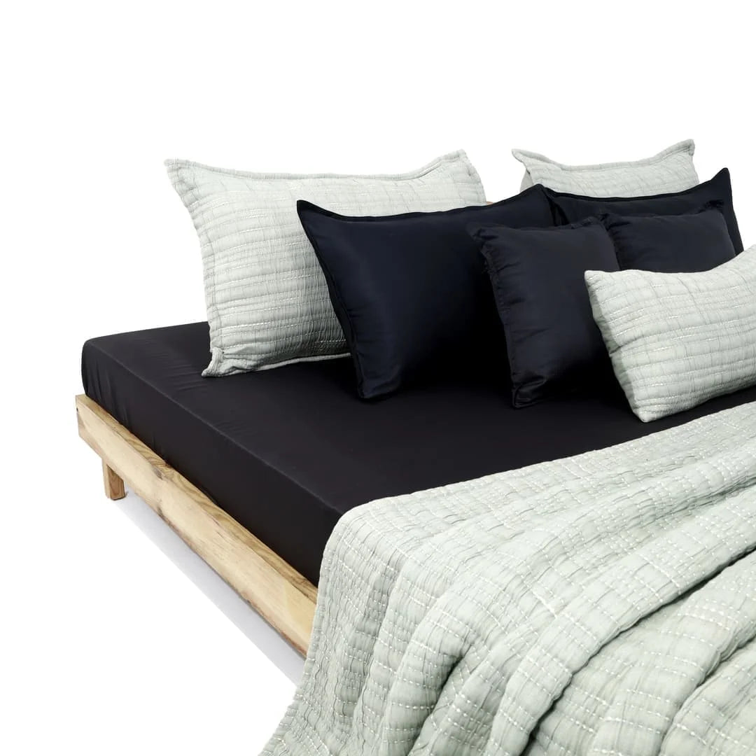 Zarf King Size Pure Cotton Cottage Blanket with 2 Pillowcases and 1 Cushion Cover - Springleaf
