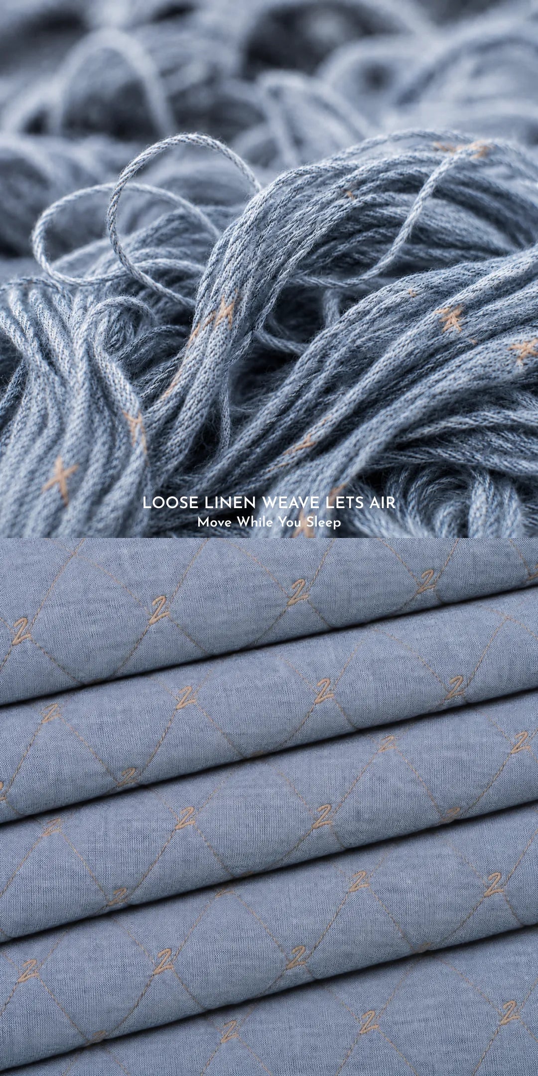 Zarf Linen Blend Bedding Set Of 9 - Elaris