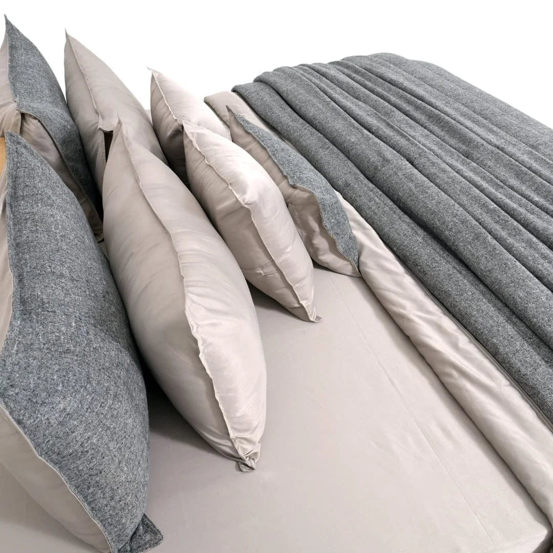 Linen Blend AC Comforter With 2 Pillow Cases and 1 Breakfast Pillow - Harbour