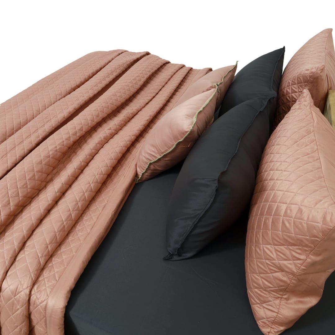 Zarf California King Size AC Comforters With 2 Pillow Cases & 2 Cushion Covers - Sakura