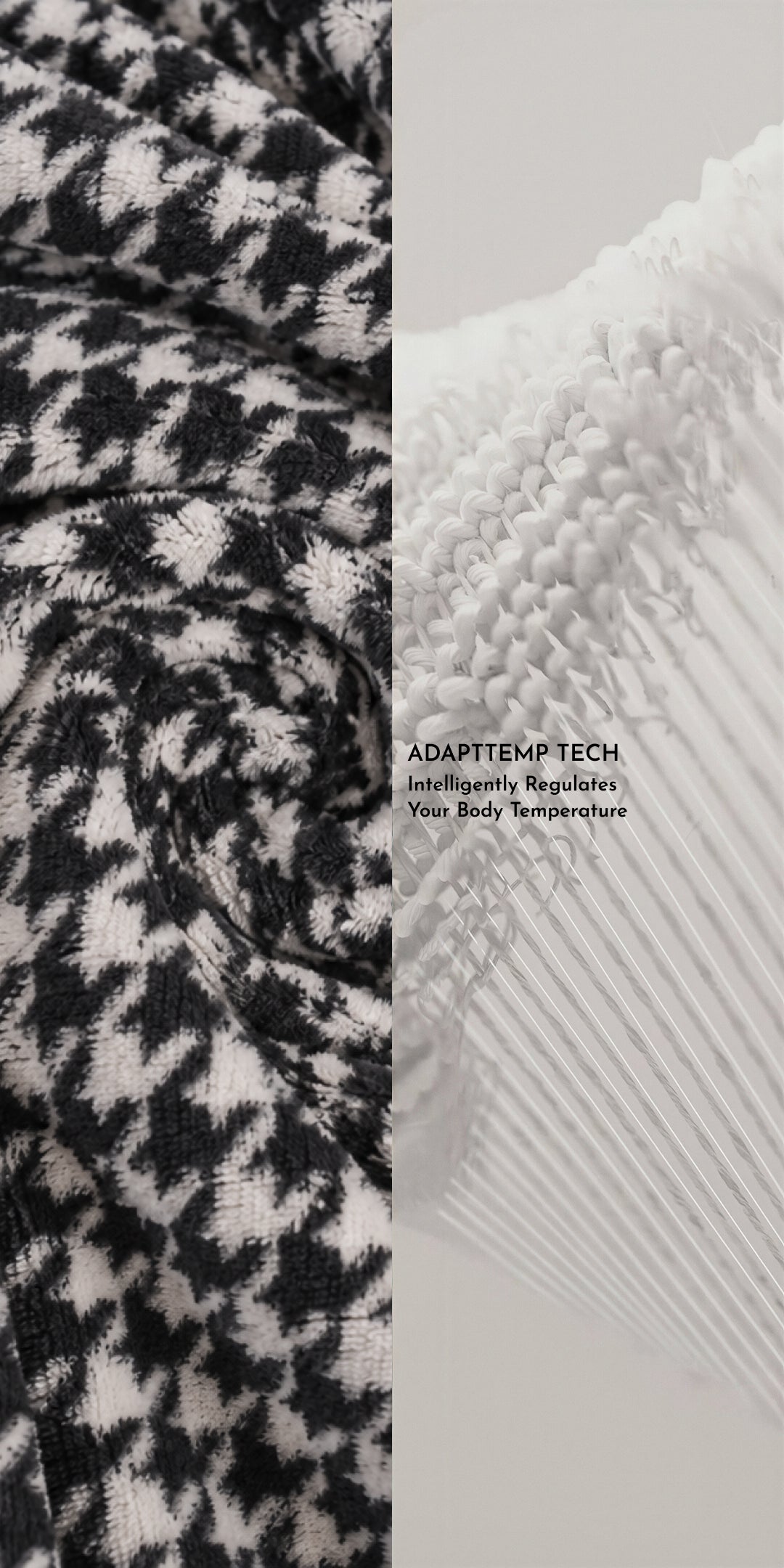 Zarf All-Season Premium Printed AC Blanket With Two Pillow Covers - Houndstooth