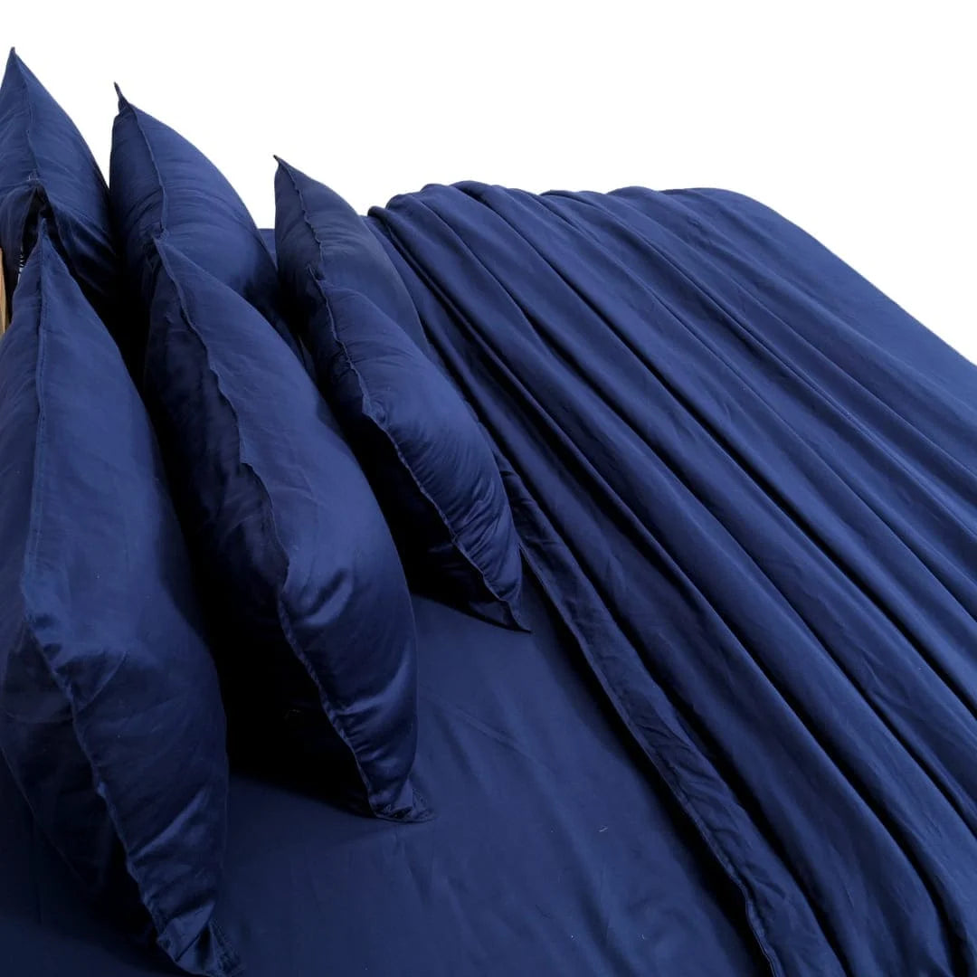 ZARF Egyptian Cotton Comforter For Single Size Bed With 2 Pillowcases & 2 Cushion Covers - Atlantic