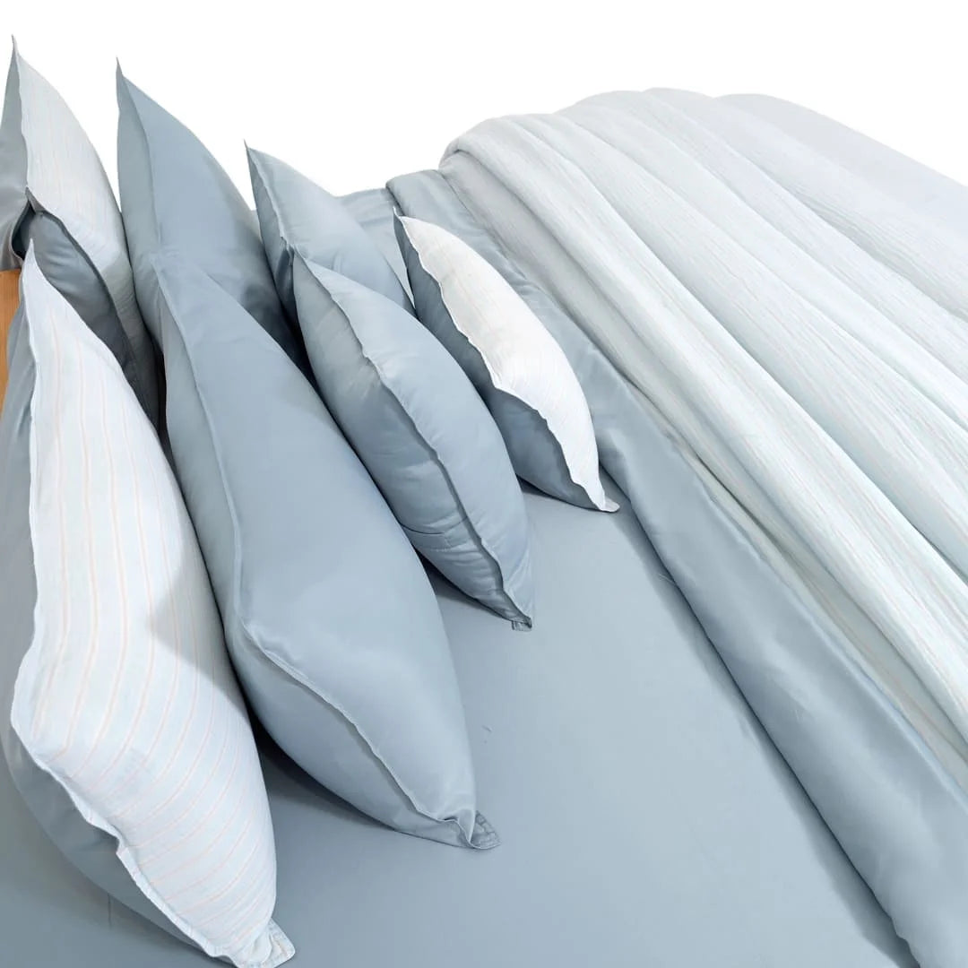 Linen Blend AC Comforter With 2 Pillow Cases and 1 Breakfast Pillow - Mirelle