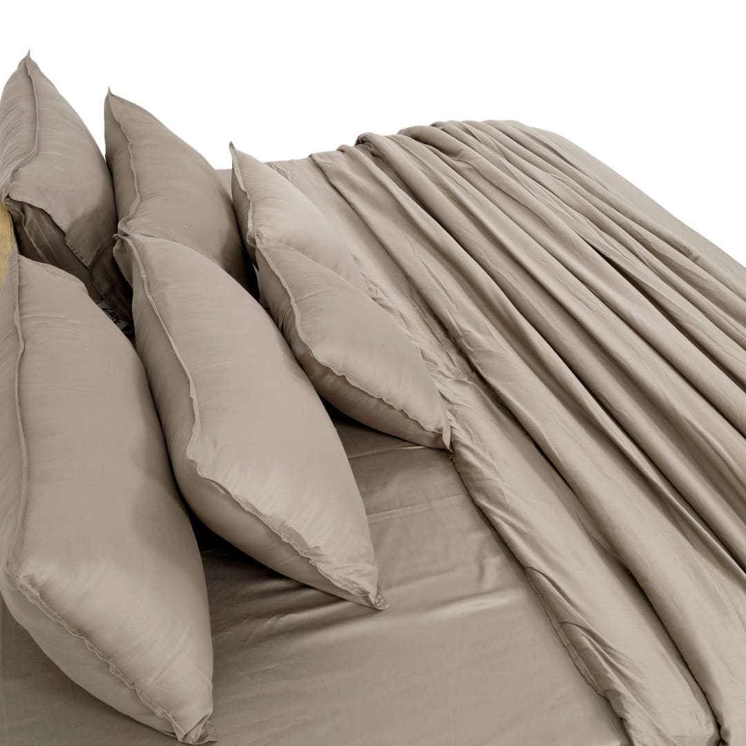 ZARF Egyptian Cotton Comforter With 2 Pillowcases & 2 Cushion Covers - Dove
