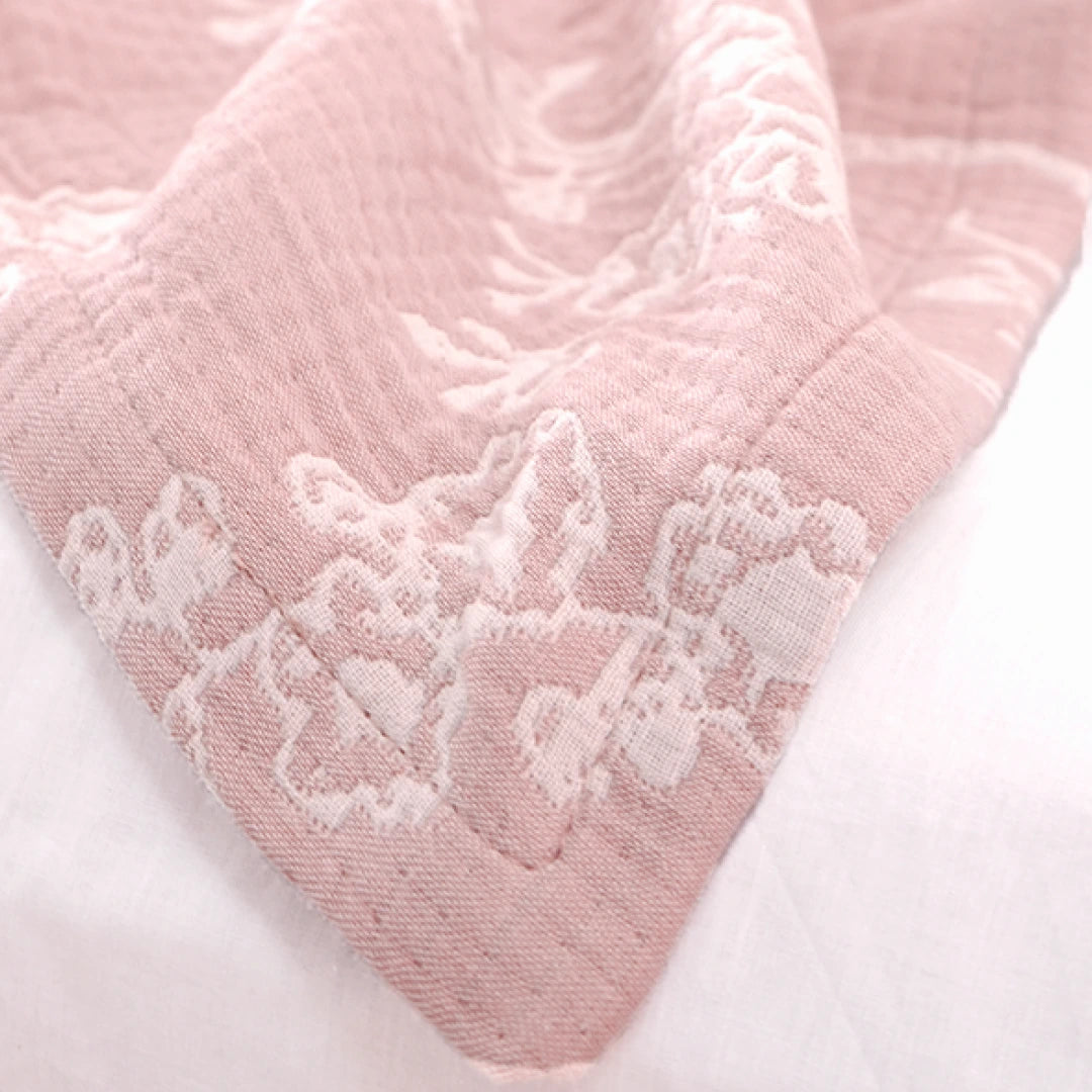 Zarf King Size Pure Cotton Cottage Blanket with 2 Pillowcases - Candyfloss