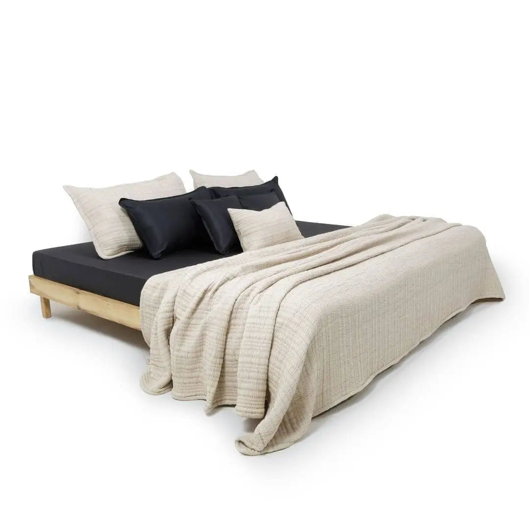 Zarf King Size Pure Cotton Cottage Blanket with 2 Pillowcases and 1 Cushion Cover - Opal Rose