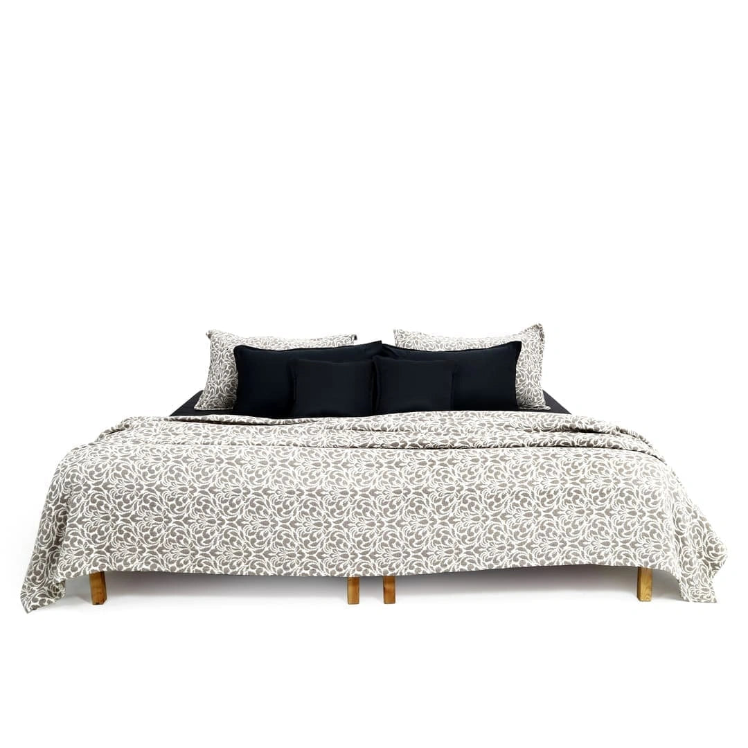 Zarf King Size Pure Cotton Cottage Comforter with 2 Pillowcases - Oatshade