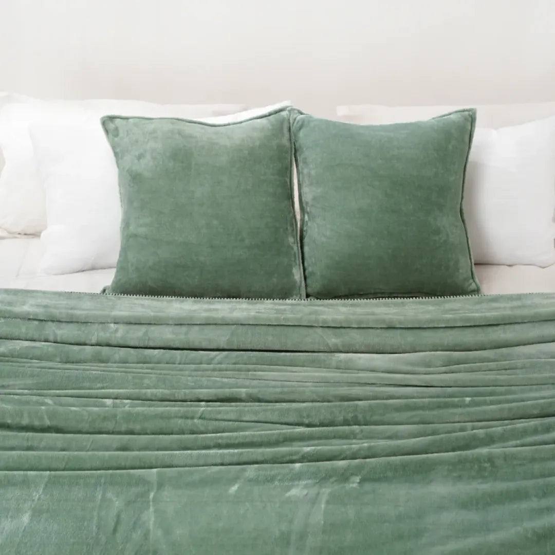 Zarf All-Season Premium AC Blanket With Two Cushion Covers - Eucalyptus