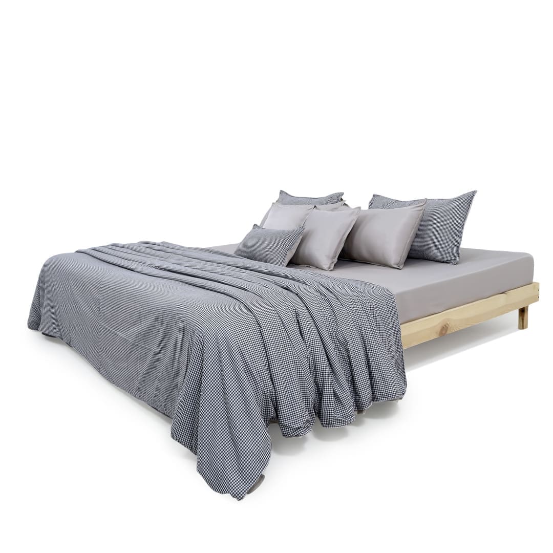 Zarf Linen Blend Bedding Set Of 9 - Oxford