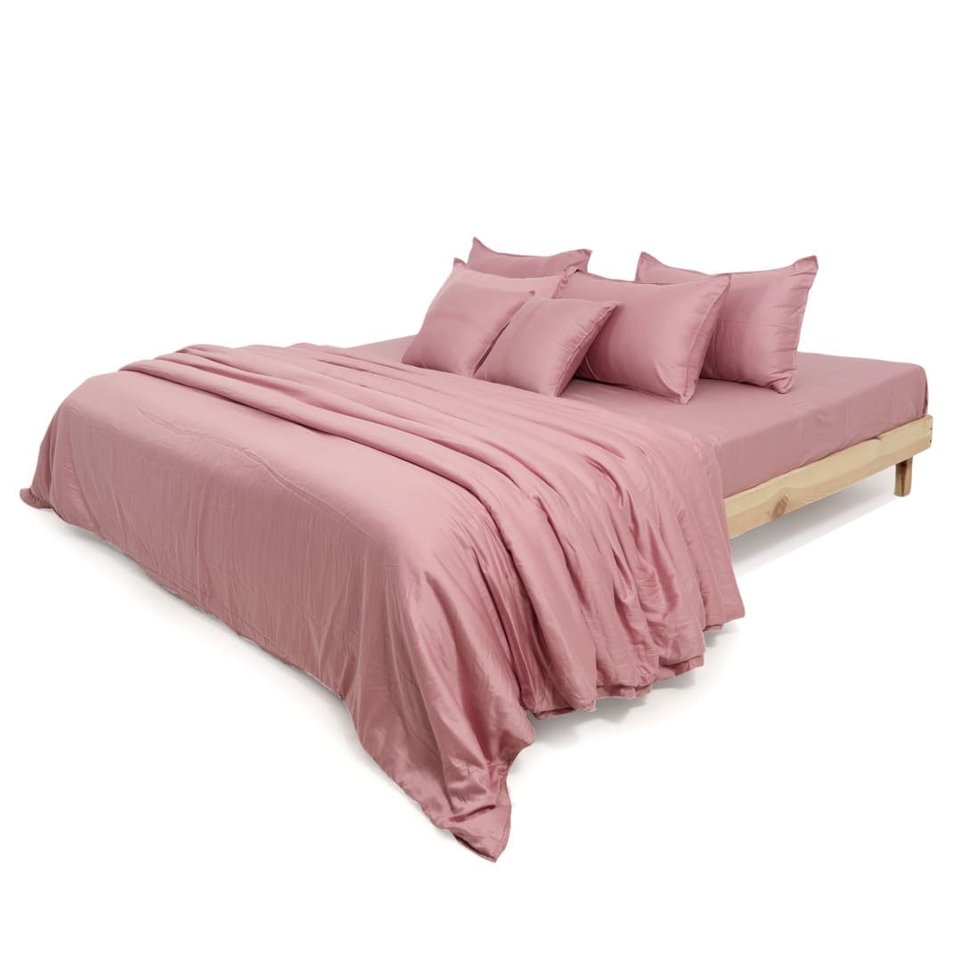 Zeries Egyptian Cotton Bedsheets With 2 Pillow Cases & 2 Cushion Covers - Ballet