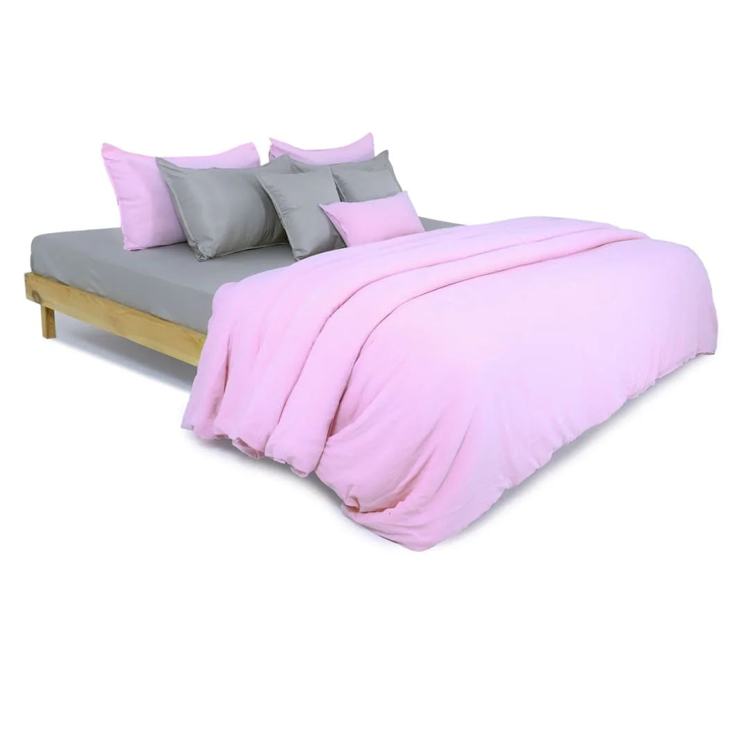 Linen Blend AC Comforter With 2 Pillow Cases and 1 Breakfast Pillow - Promenade