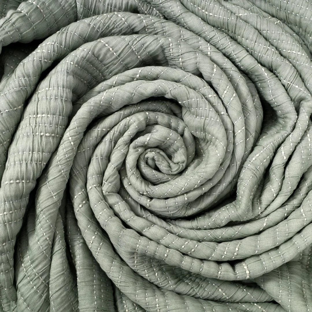 Zarf King Size Pure Cotton Cottage Blanket with 2 Pillowcases and 1 Cushion Cover - Springleaf