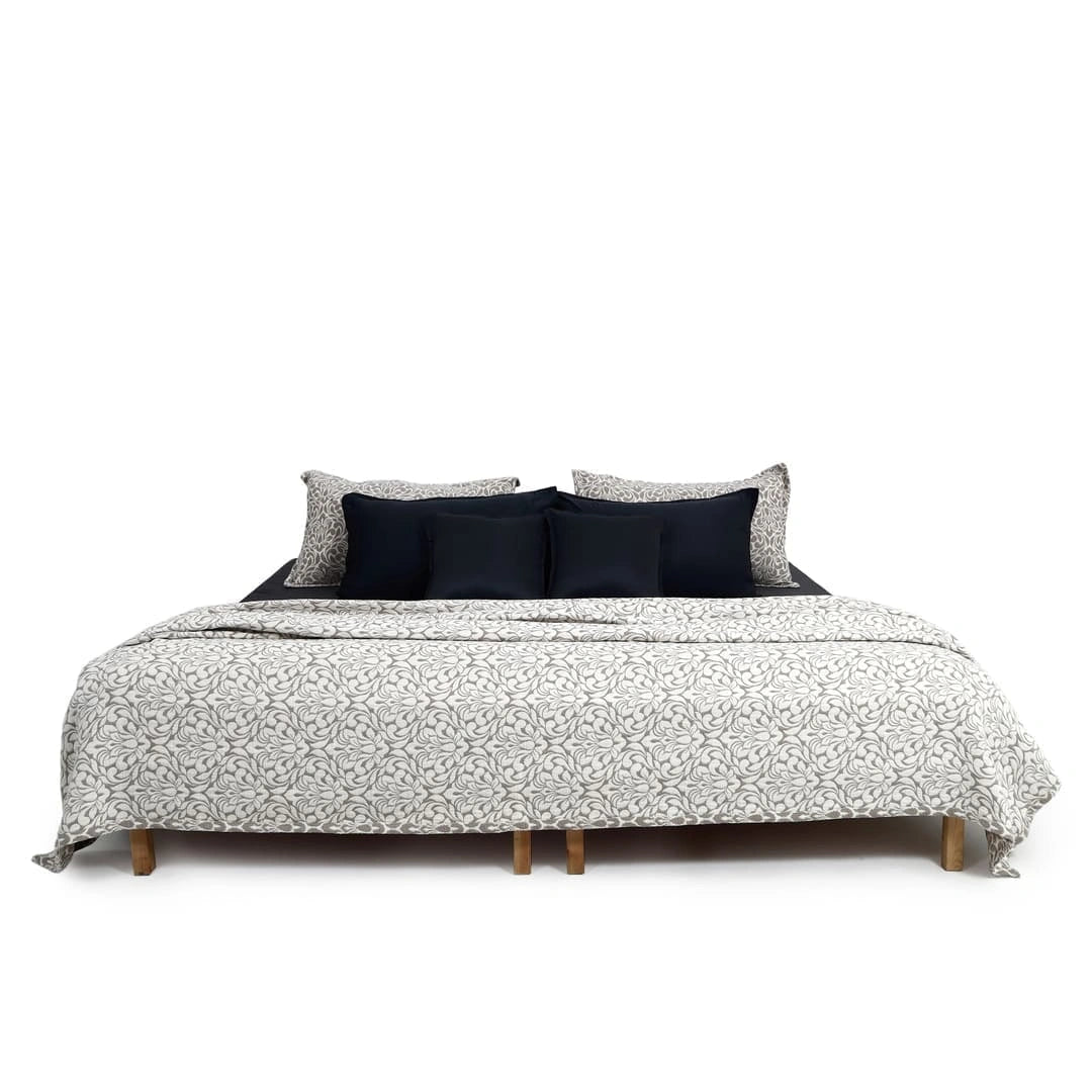 Zarf King Size Pure Cotton Cottage Comforter with 2 Pillowcases - Oatshade