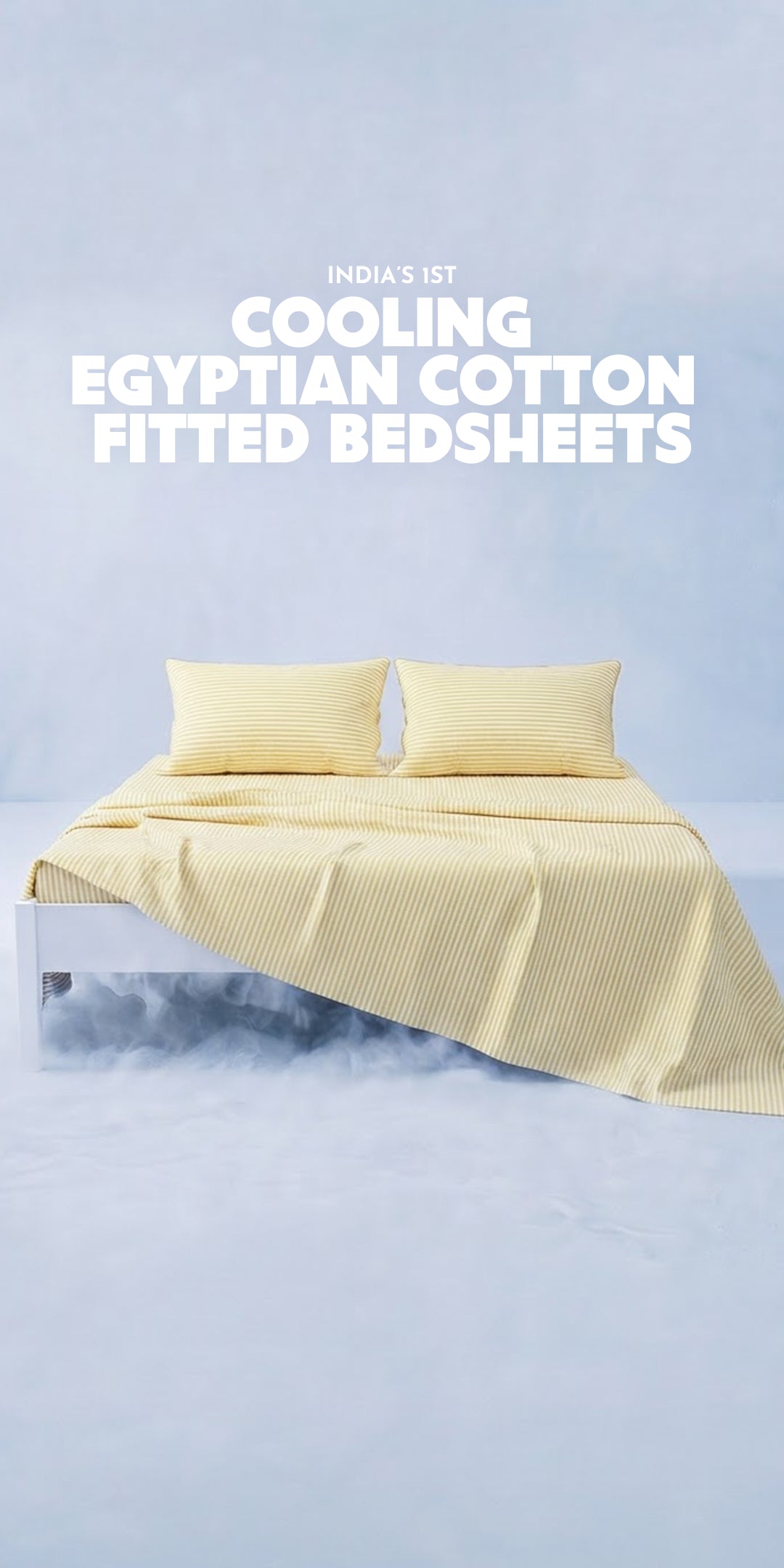 ZERIES PERCALE WEAVE EGYPTIAN COTTON FITTED BEDSHEET WITH 2 PILLOW CASES - Amalfi