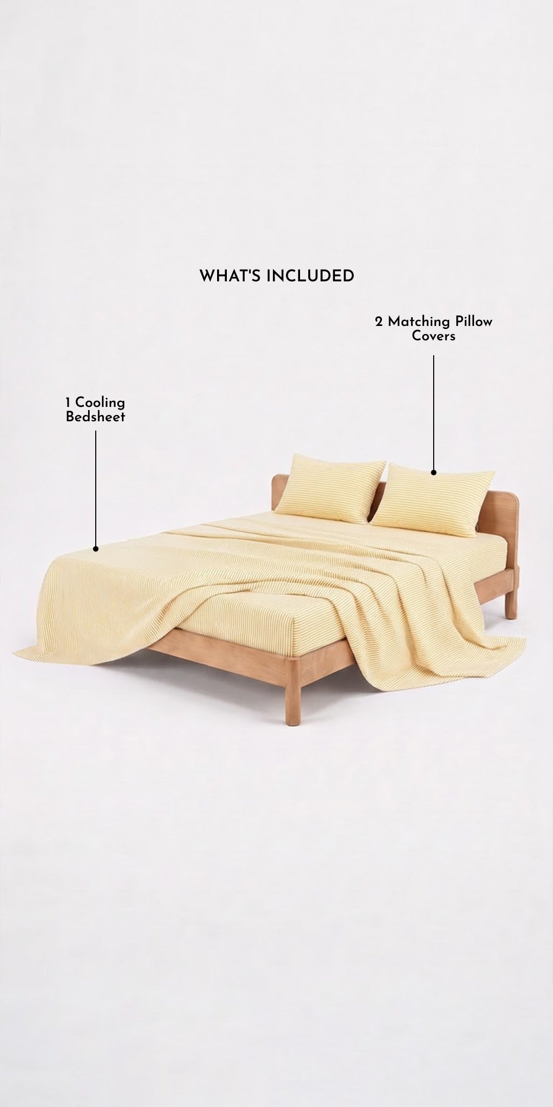 ZERIES PERCALE WEAVE EGYPTIAN COTTON FITTED BEDSHEET WITH 2 PILLOW CASES - Amalfi
