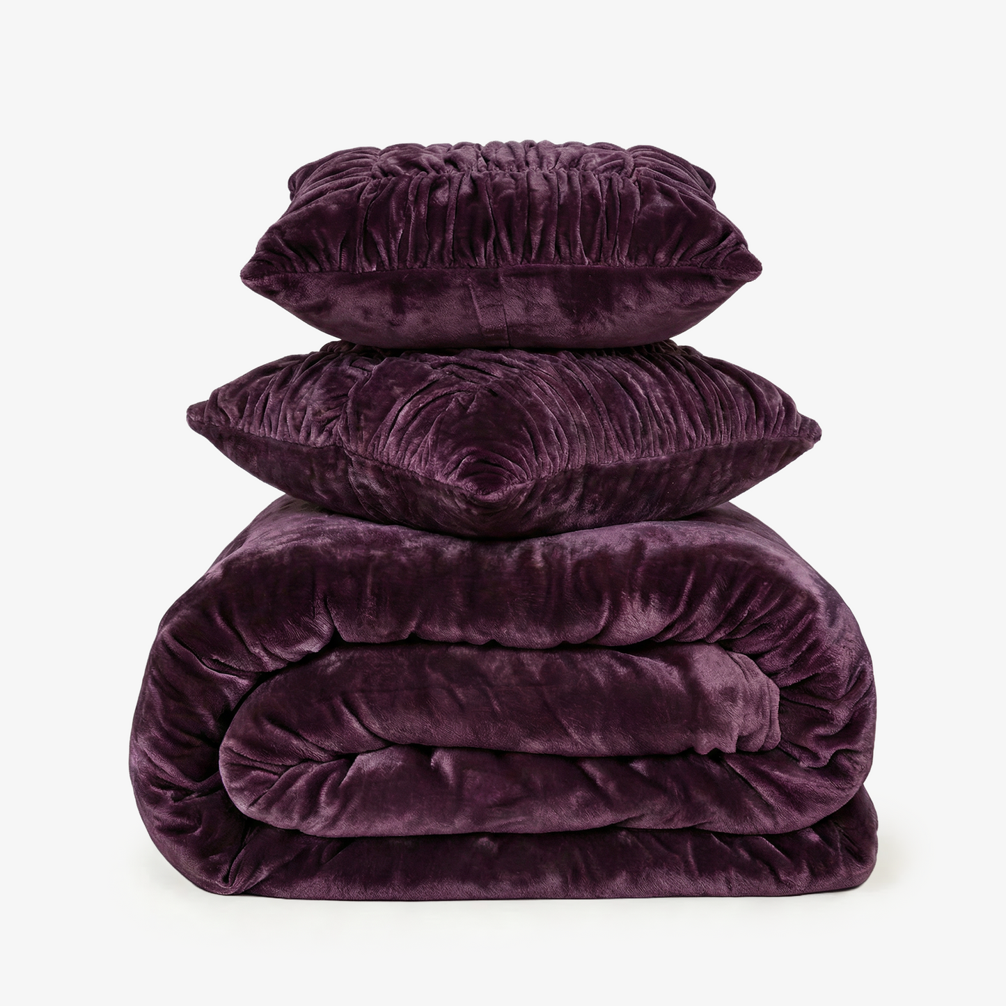 Zarf Ultra-Warm Luxury Winter Blanket With Two Cushion Covers - Amethyst