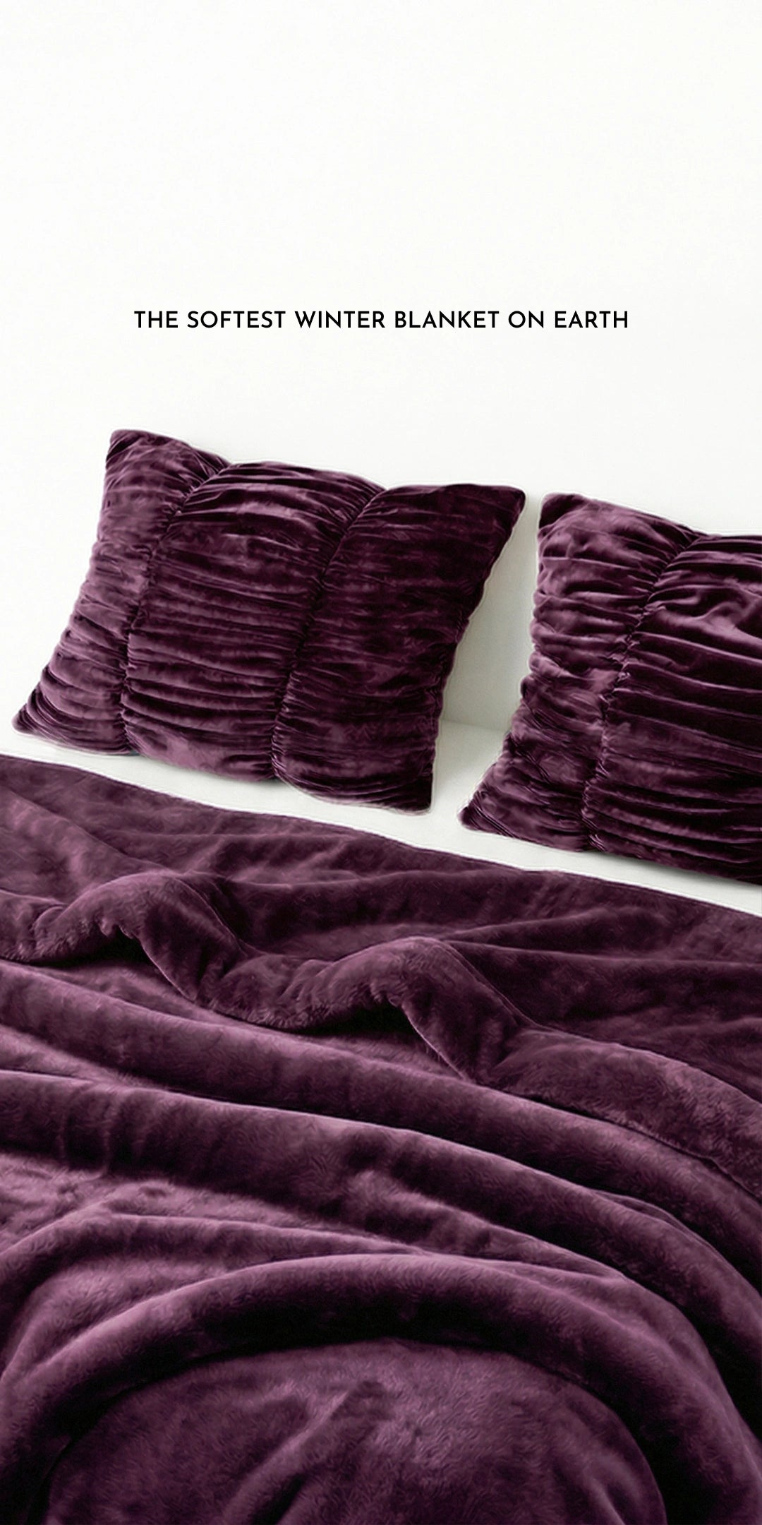 Zarf Ultra-Warm Luxury Winter Blanket With Two Cushion Covers - Amethyst