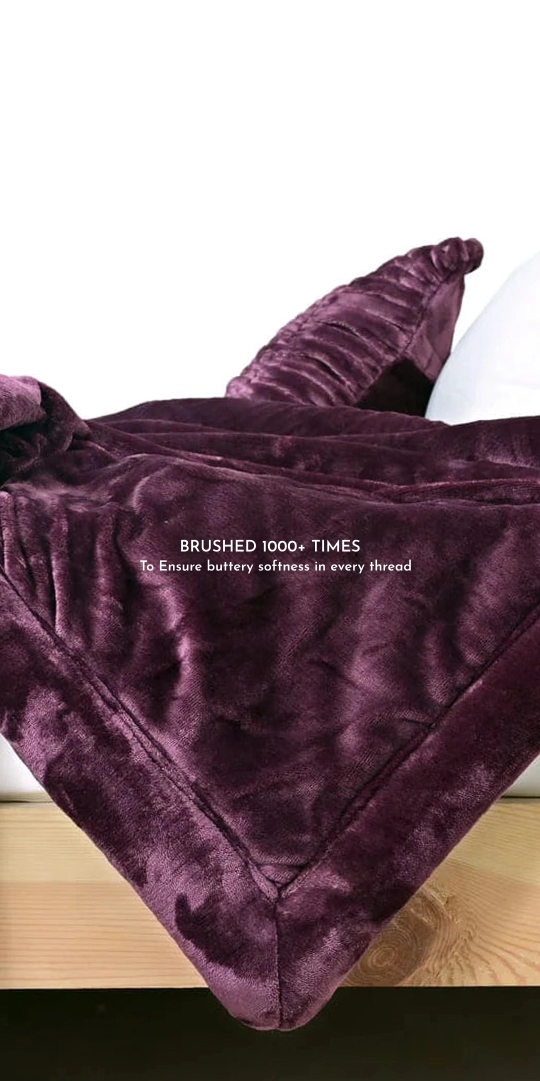 Zarf Ultra-Warm Luxury Winter Blanket With Two Cushion Covers - Amethyst