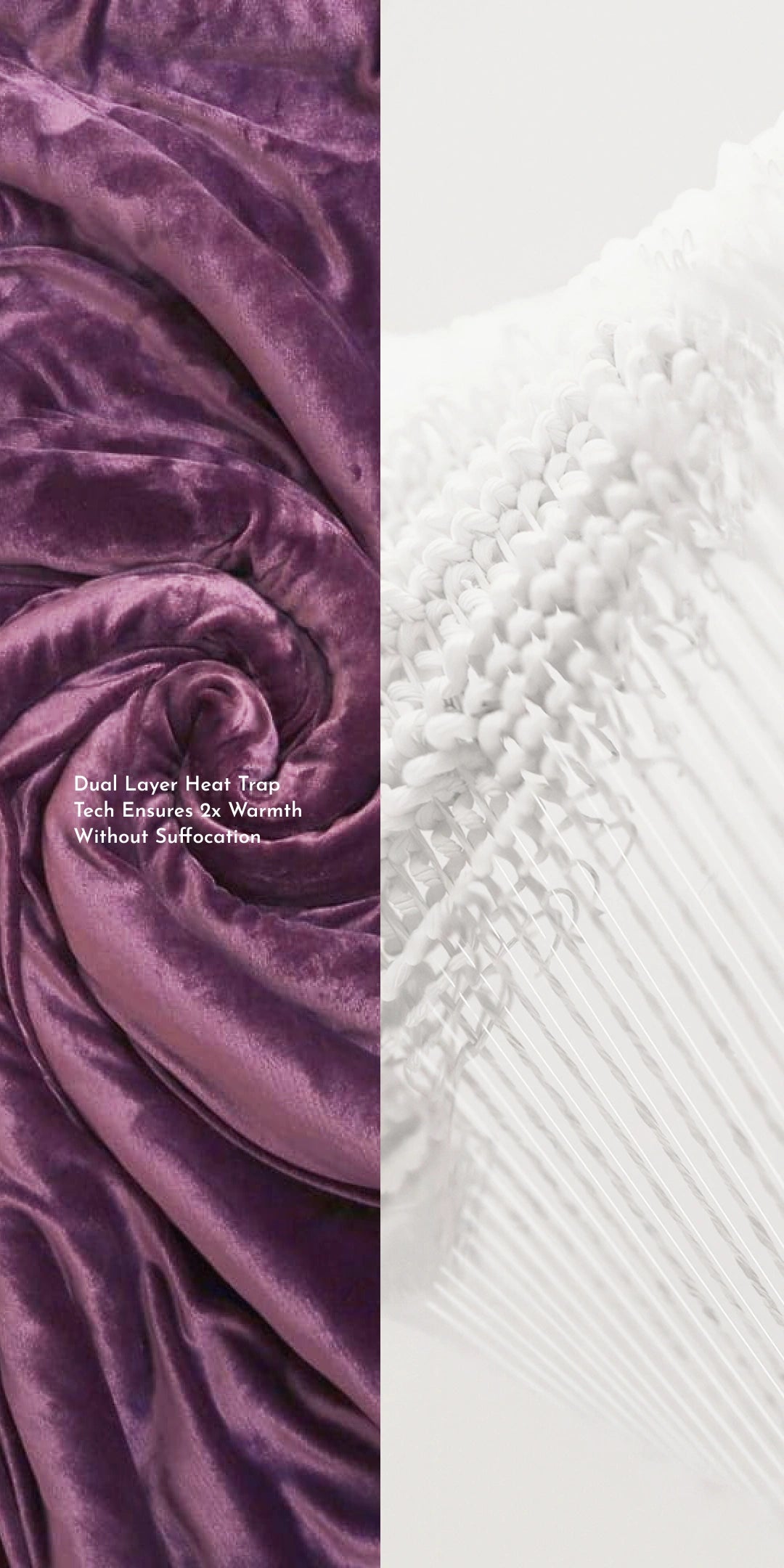 Zarf Ultra-Warm Luxury Winter Blanket With Two Cushion Covers - Amethyst