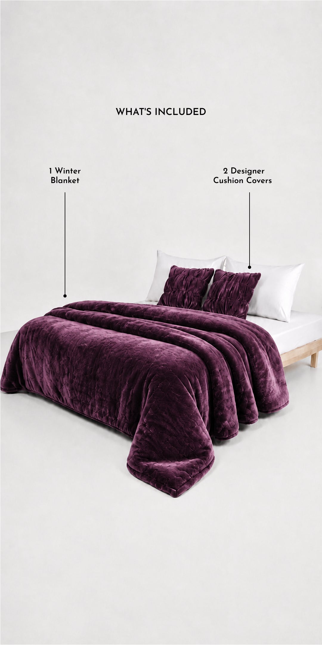 ZARF Ultra-Warm Luxury Winter Blanket For Single Size Bed - Amethyst