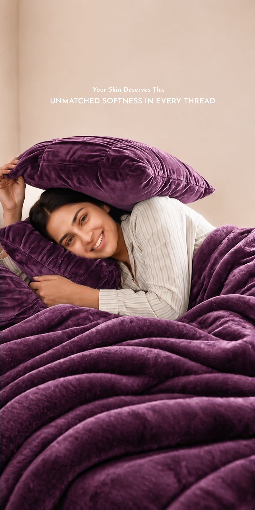 ZARF Ultra-Warm Luxury Winter Blanket For Single Size Bed - Amethyst
