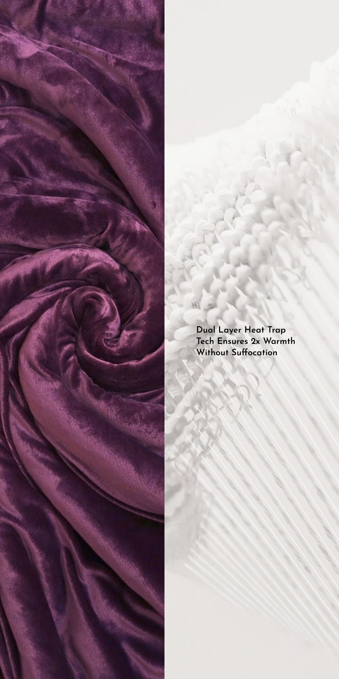 ZARF Ultra-Warm Luxury Winter Blanket For Single Size Bed - Amethyst