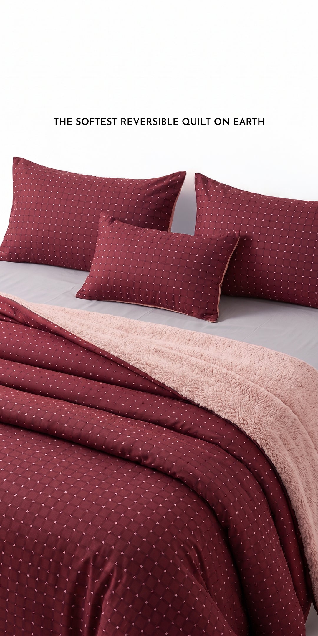 Zarf Reversible Quilt For Single Size Bed With 2 Pillow Covers and 1 Breakfast Cushion cover - Amorette